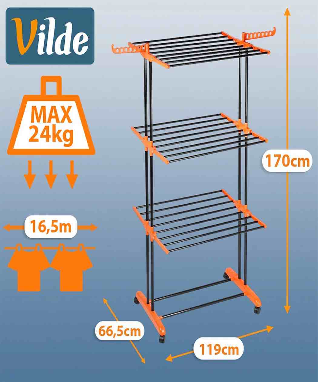 Vertikal tvättställ i metall på hjul svart - Bild 4